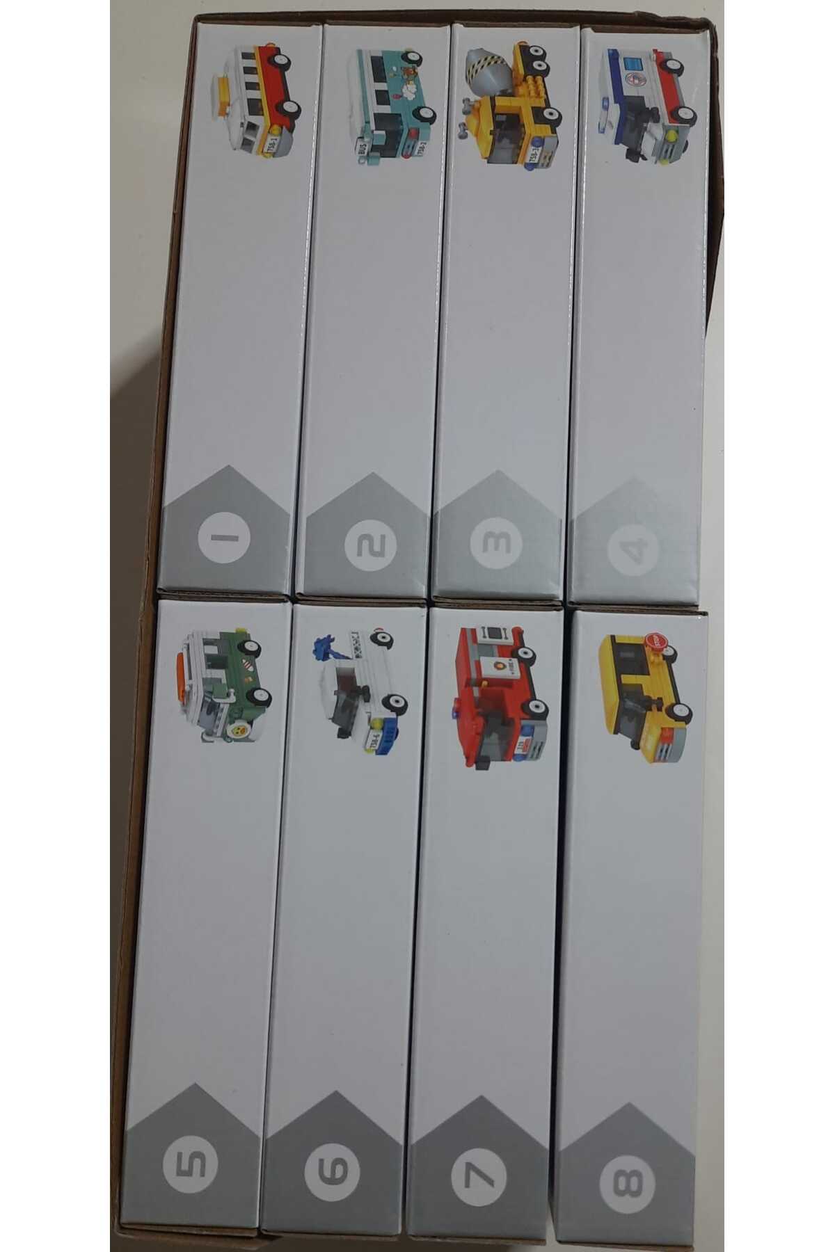 آسیا DIY سیتی: ست ۸ تکه بلوکهای مینیاتوری خودرو