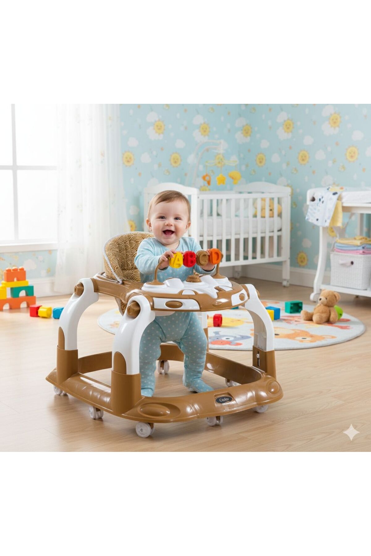 TURHANBEBE Kornalı Oyuncaklı Mama Tablalı Zıp Zıp Hoppala Yürüteç & Örümcek & İlk Adım fotoğrafı 5 (önizleme)