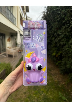 winingo 2Y Shop Kuromi Squishy Büyüyen Gözlü Kalemtıraşlı Manyetik Kapak Kale...