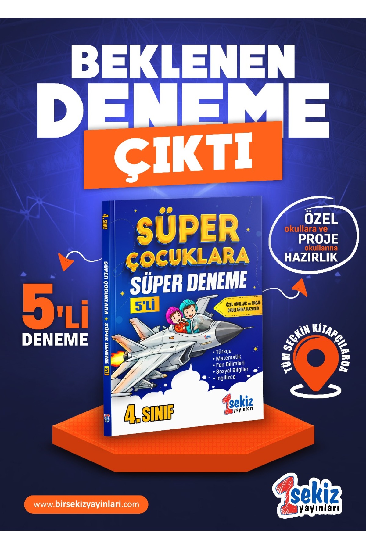 Mavi Tebeşir Yayınları 4. SINIF SÜPER ÇOCUKLARA SÜPER 5'li DENEME
