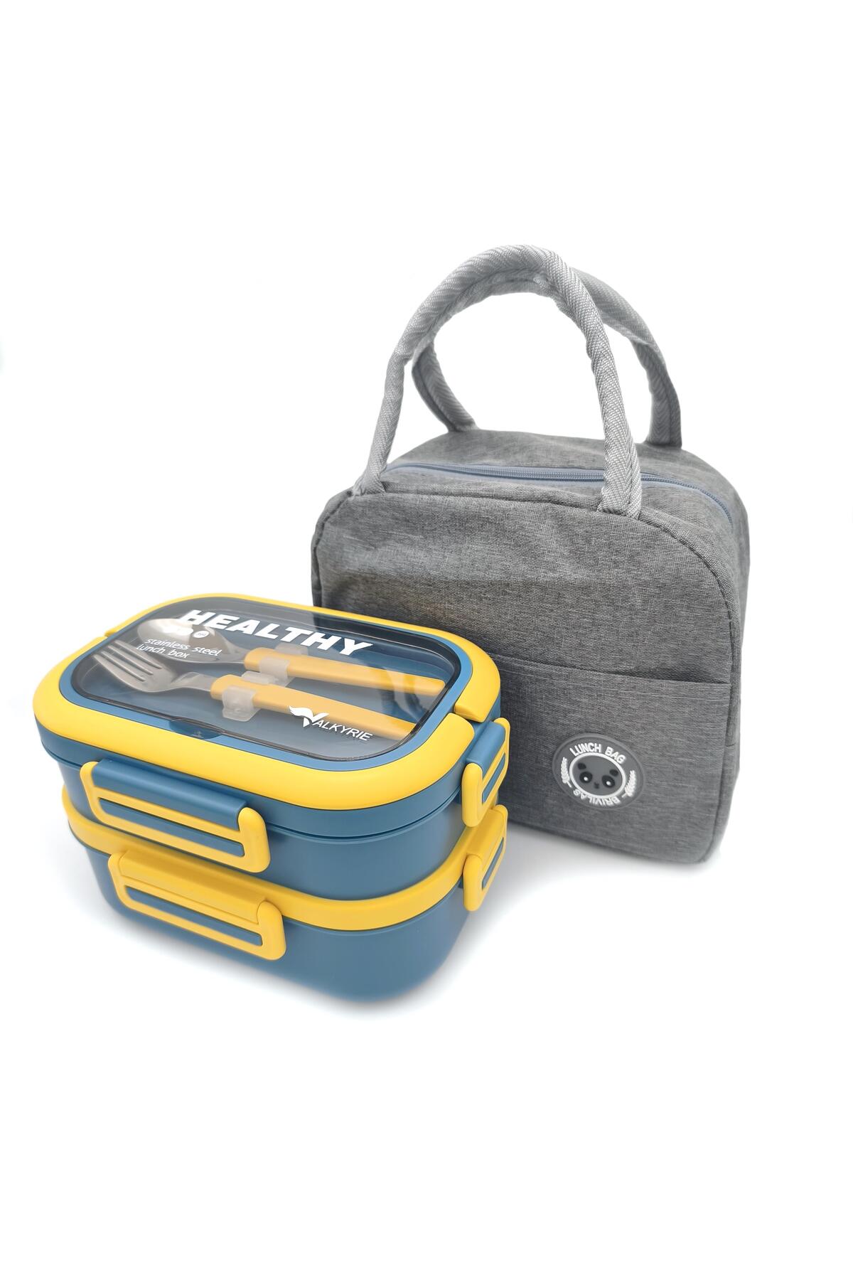 valkyrie 304 Çelik Bölmeli Lunch Box Seti | Termal Çantalı