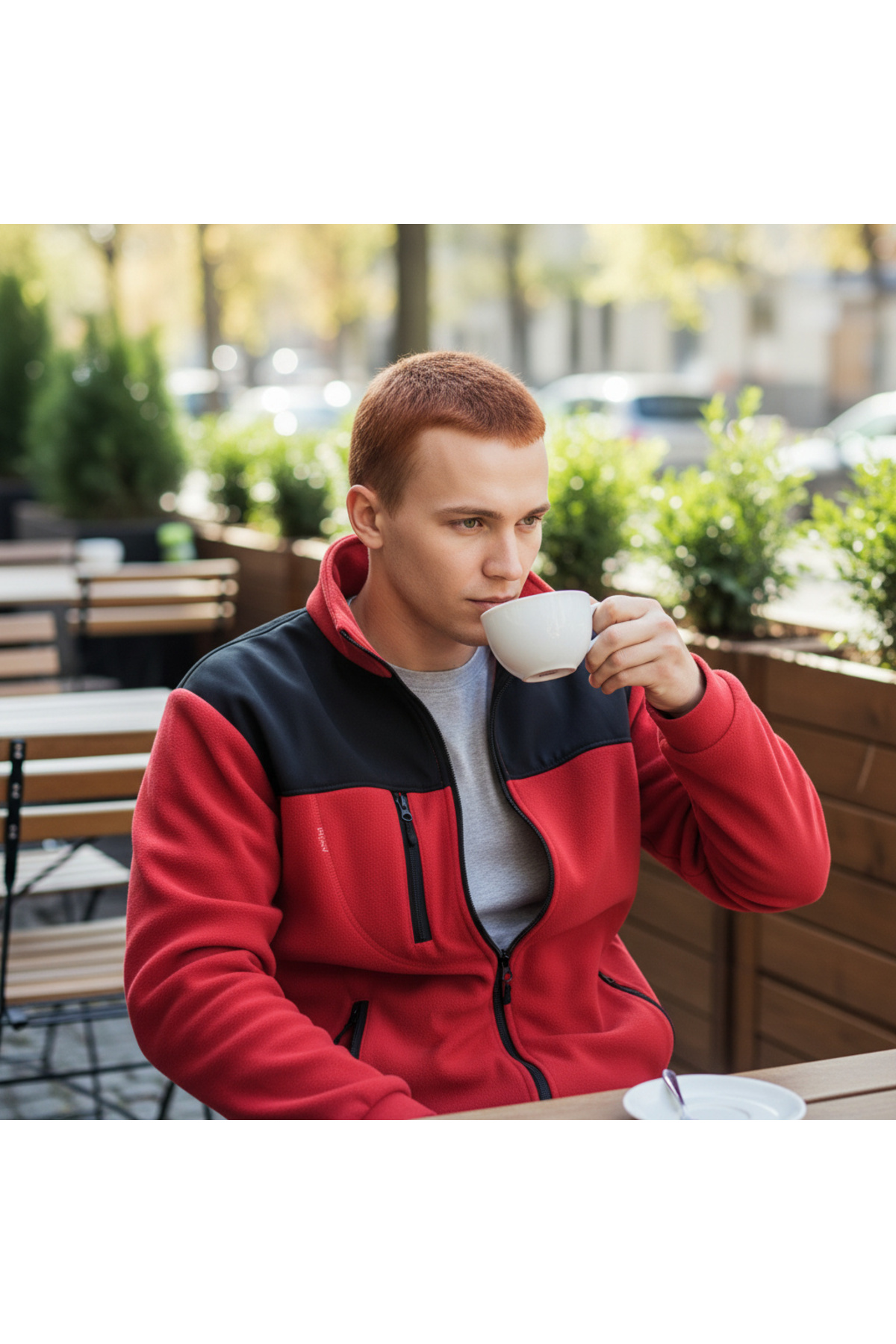 ژاکت POLAR X-PRO Softshell Yoke مشکی — قرمز PLR-SS-SYH-01 — تصویر 7 از 8