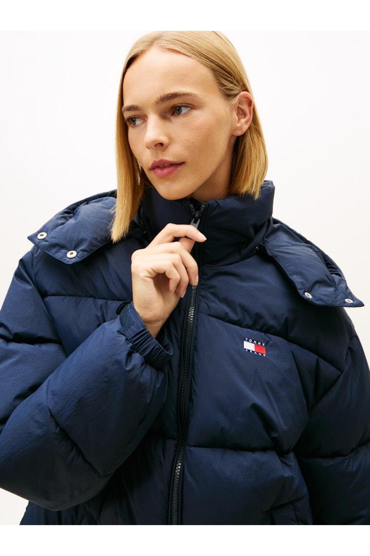 Tommy Hilfiger Tjw Ovs Hooded Flag Puffer Ext görsel 5