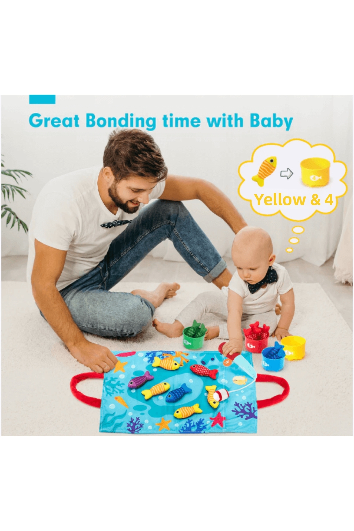 بازی مونته‌سوری ماهیگیر اسفنجی – ست ماهیگیری ۲۲ تکه