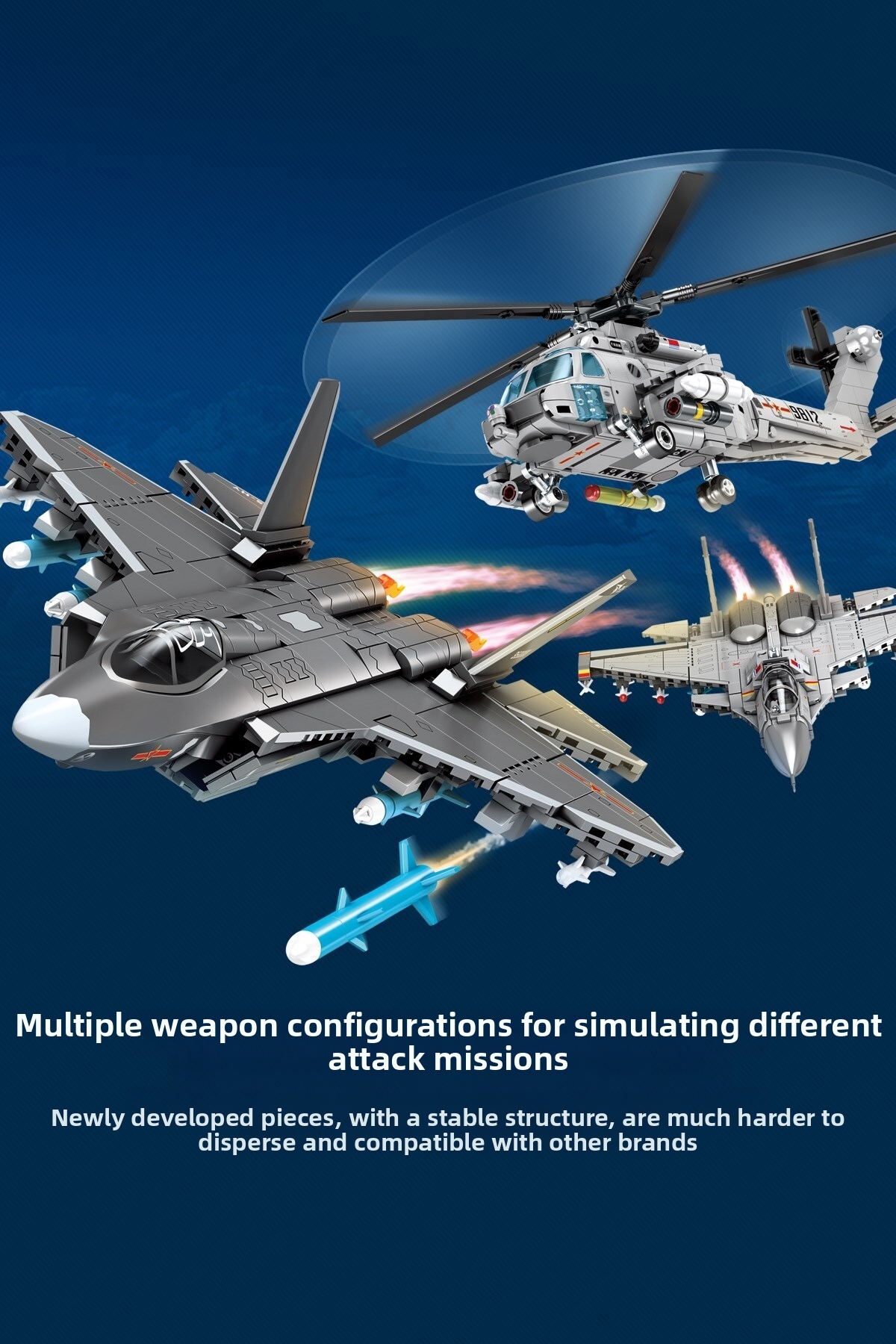 ست بلوک‌های ساختمانی بال‌های فولادی دریاها – ۱۸۱۴ قطعه