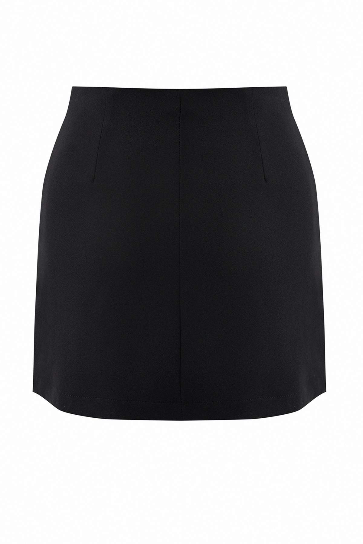 Trendyolmilla  Siyah İnce Kemer Detaylı Mini Şort Etek Şort & Bermuda TWOAW26SR00056 - Görsel 8