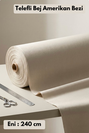Morlay Ham Bej Kumaş – Amerikan Bezi – Punch & Astar Kumaşı – Kırlent, Runner...