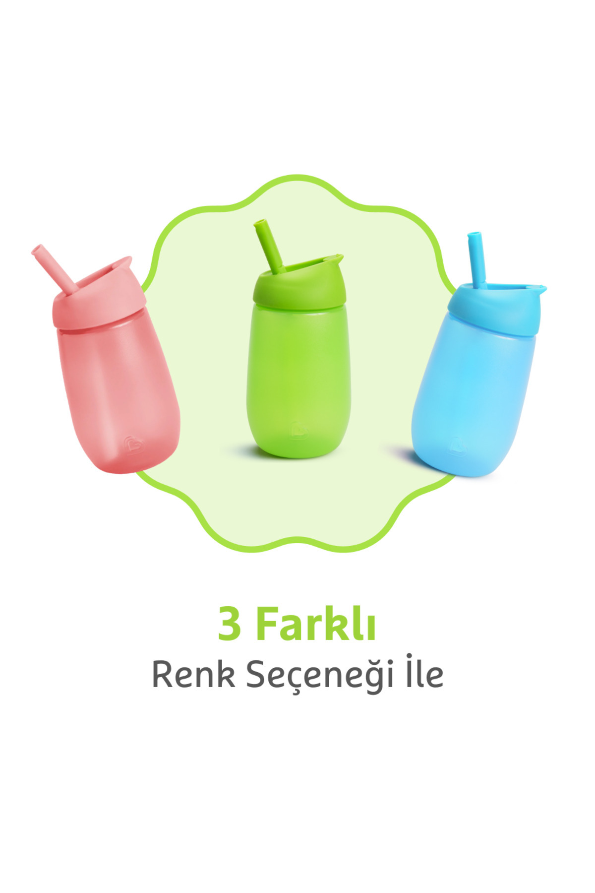 Munchkin Simple Clean Yıkanabilir Pipetli Alıştırma Bardağı | 296 ml | 12 Ay+ | Yeşil | BPA İçermez fotoğrafı 4 (önizleme)