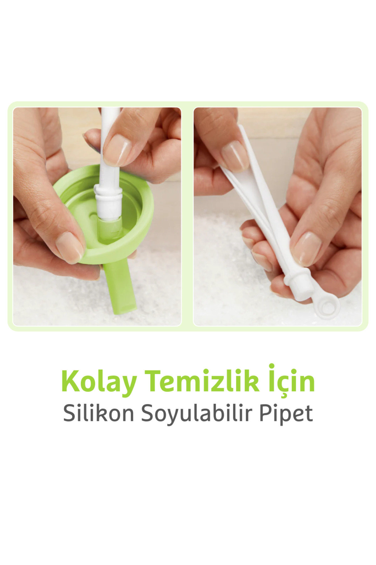 Munchkin Simple Clean Yıkanabilir Pipetli Alıştırma Bardağı | 296 ml | 12 Ay+ | Yeşil | BPA İçermez fotoğrafı 2 (önizleme)