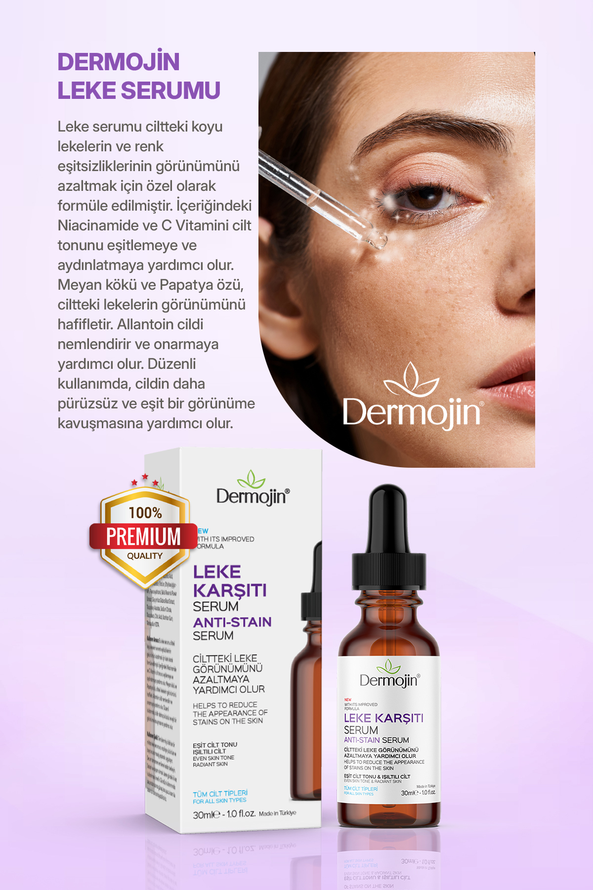Leke Karşıtı Ve Aydınlatıcı Cilt Bakım Serumu 30 ml — DLKCBS100 — تصویر 2 از 5