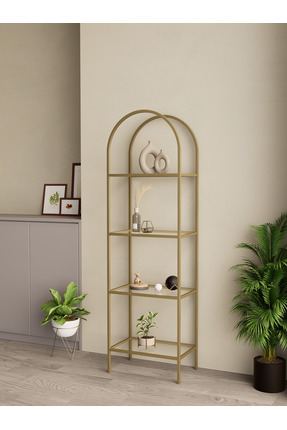 Dekoport İdil Kitaplık Kahve Köşesi Metal Mutfak Rafı Aksesuar Rafı 47 cm Mat...