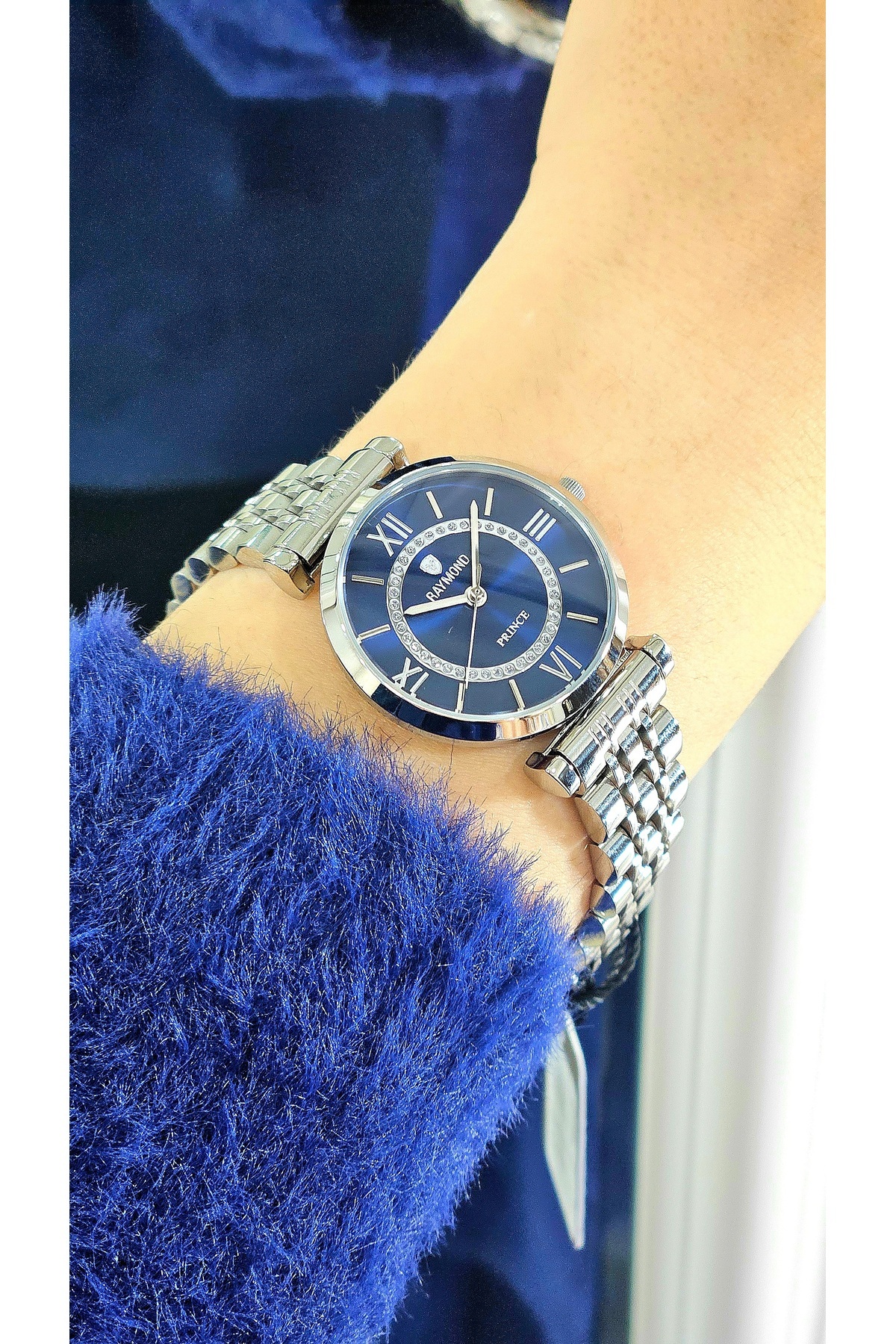 ★MOON★ Raymond RYM-213055 QUARTZ KADIN KOL SAATİ - 2 YIL GARANTİ Gümüş