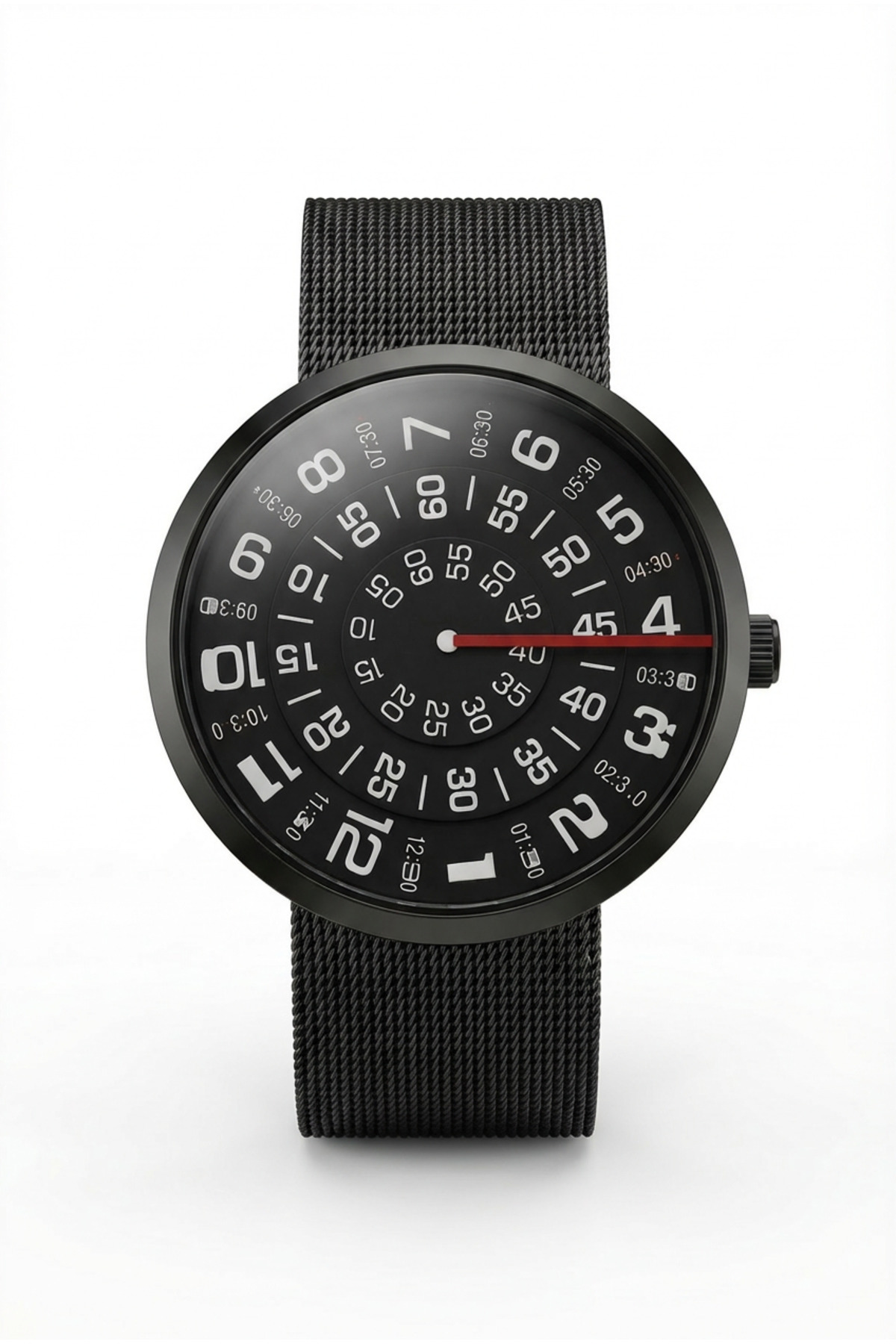 Discjocket Watch SERARES Modern Rotating Disc Design, Black Wick Cord Men's Watch- Trendyol