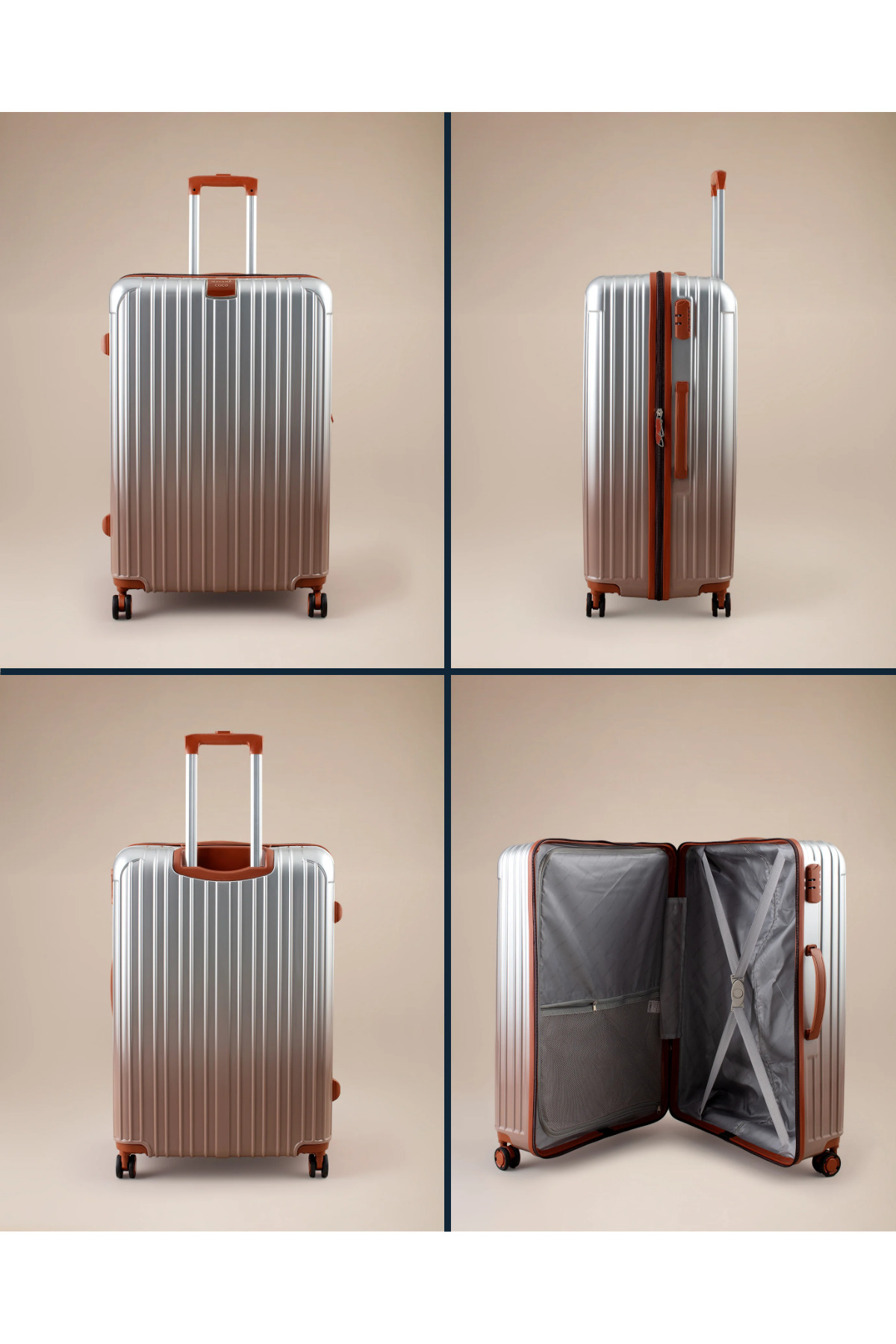 Madame Coco  Chest Valiz/Bavul - Gümüş - Büyük Boy - Görsel 2