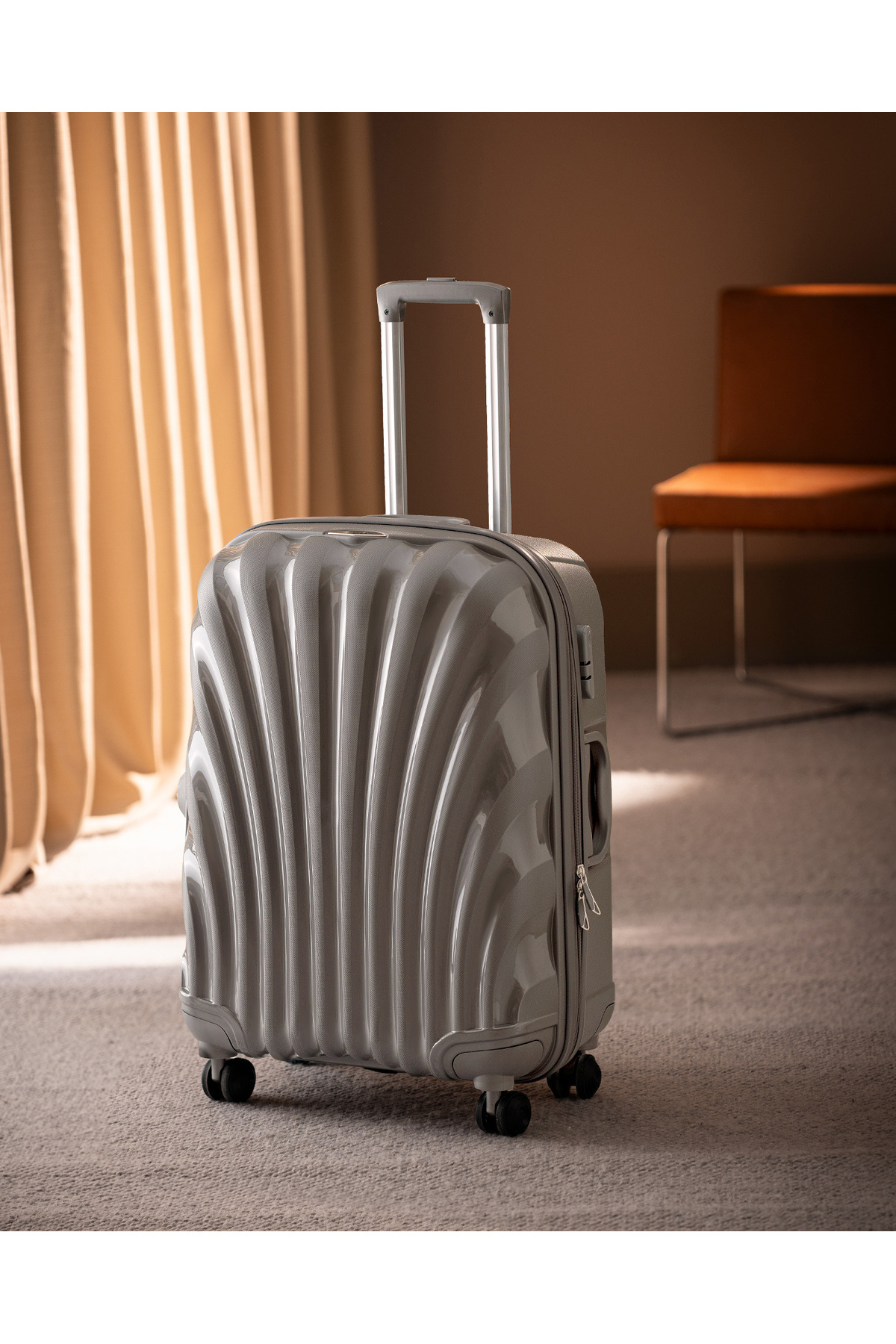 Madame Coco Huitre Valiz/Bavul - Gri - Orta Boy