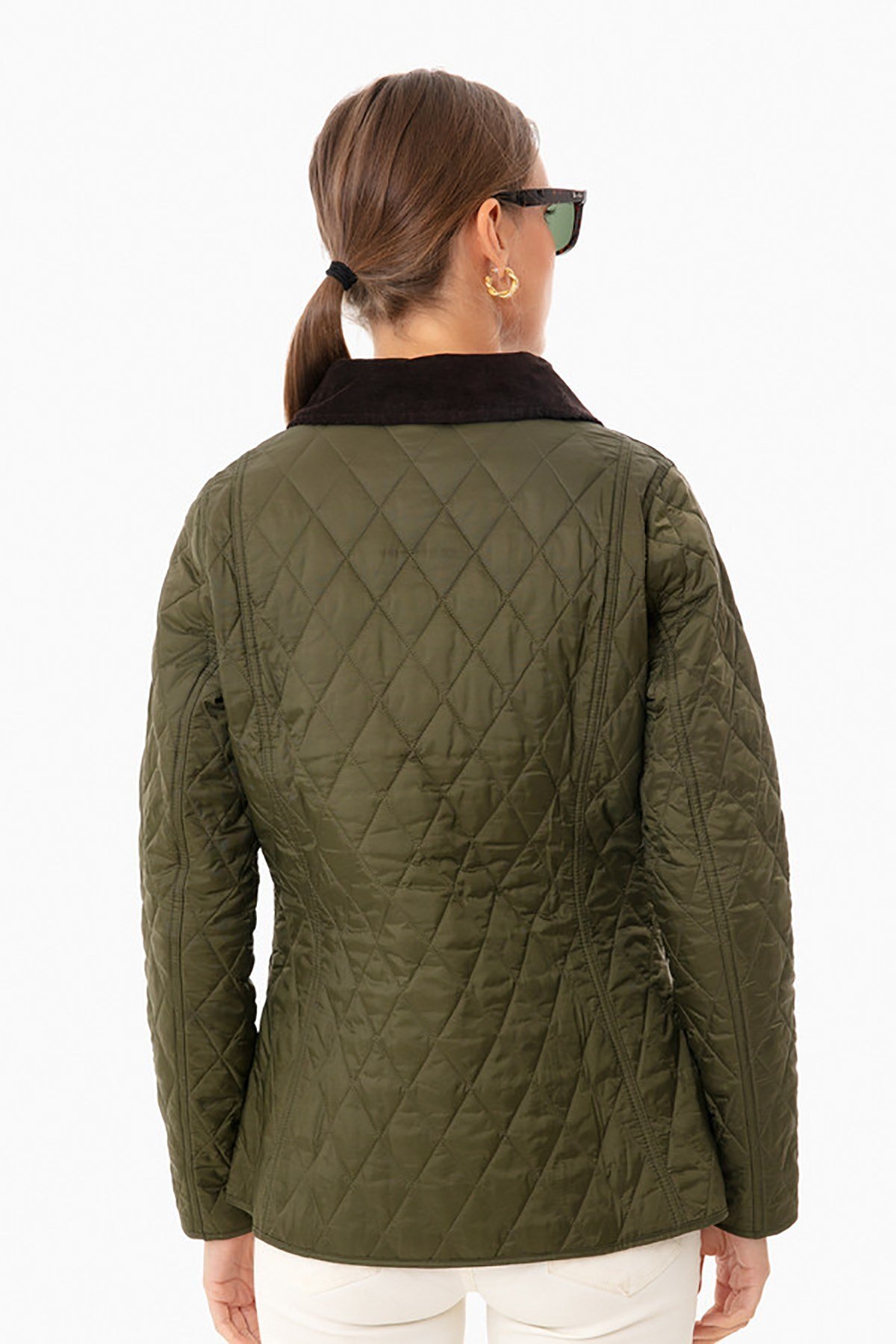 Barbour  Annandale Kapitone Ceket OL91 Olive - Görsel 5