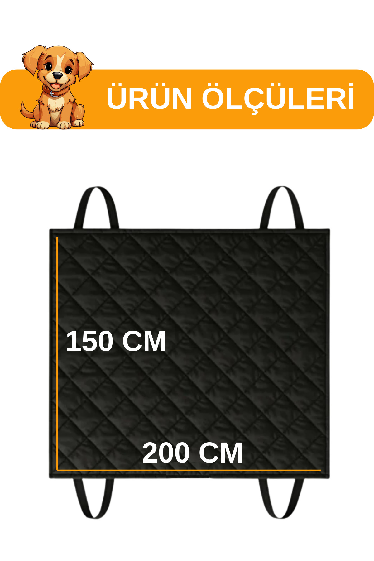 Genel Markalar Evcil Hayvan Araba Koltuk Örtüsü Su Geçirmez Dayanıklı Arka Koltuk Koruma Kılıfı Kaymaz 150X200 cm fotoğrafı 6 (önizleme)