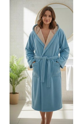 delfin Şapkalı Pamuklu Bornoz | Ultra Yumuşak & Emici | Ev, Spa, Otel Konforu