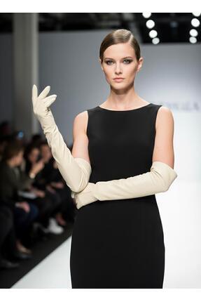 Marcelle Leandra Nune % 100 Deri Uzun Eldiven