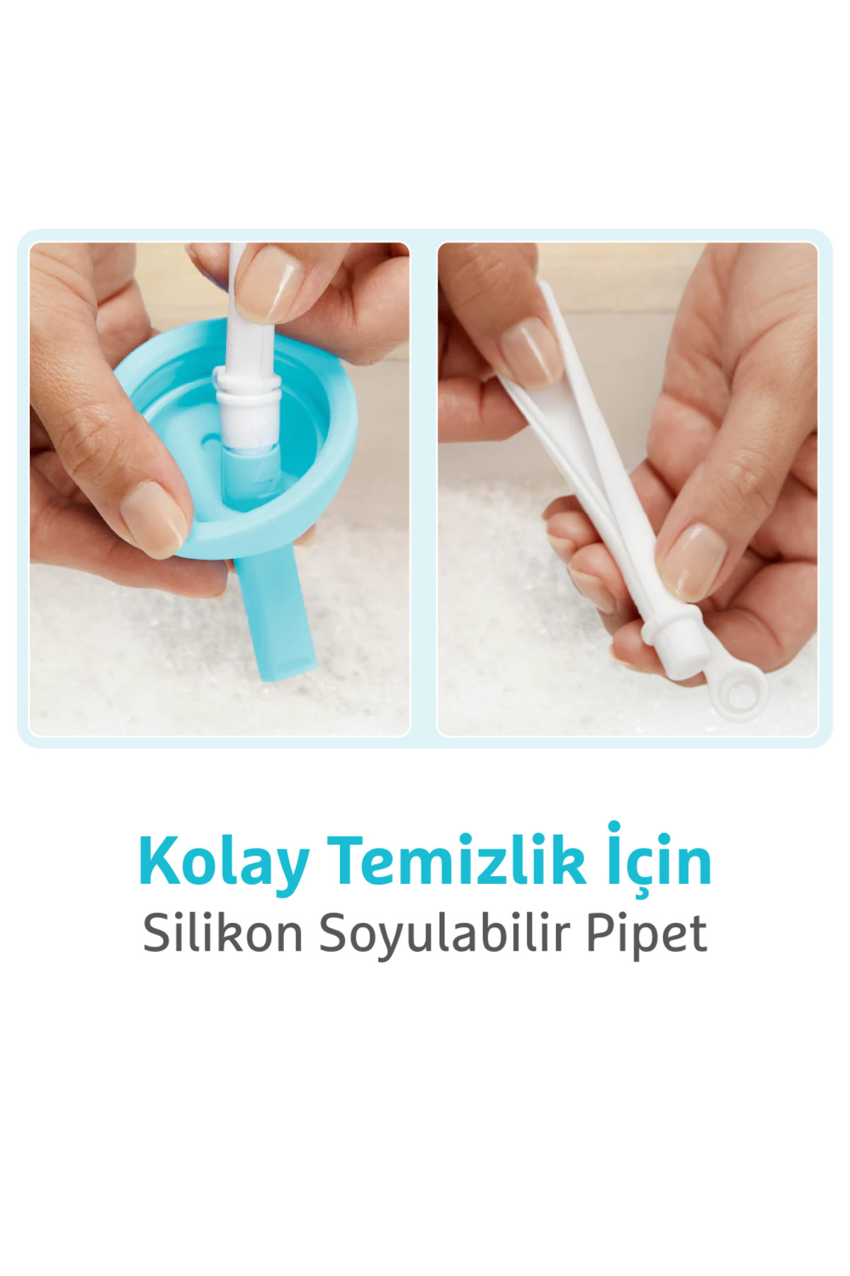 Munchkin Simple Clean Yıkanabilir Pipetli Alıştırma Bardağı | 296 ml | 12 Ay+ | Mavi | BPA İçermez fotoğrafı 3 (önizleme)