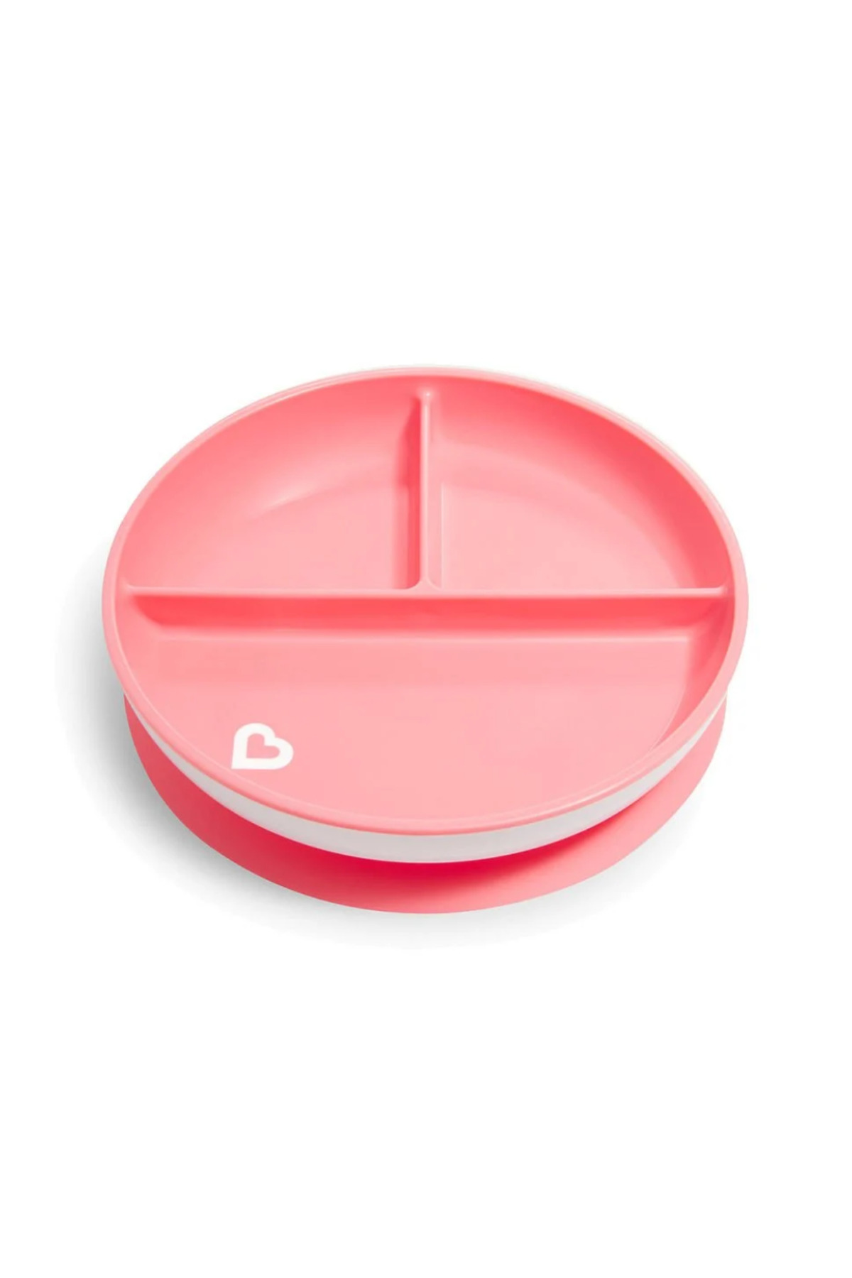 Munchkin Sabit Vakumlu Beslenme Tabağı | 6 Ay+, 3 Bölmeli, BPA İçermez, Pembe– 1 Adet fotoğrafı 3 (önizleme)