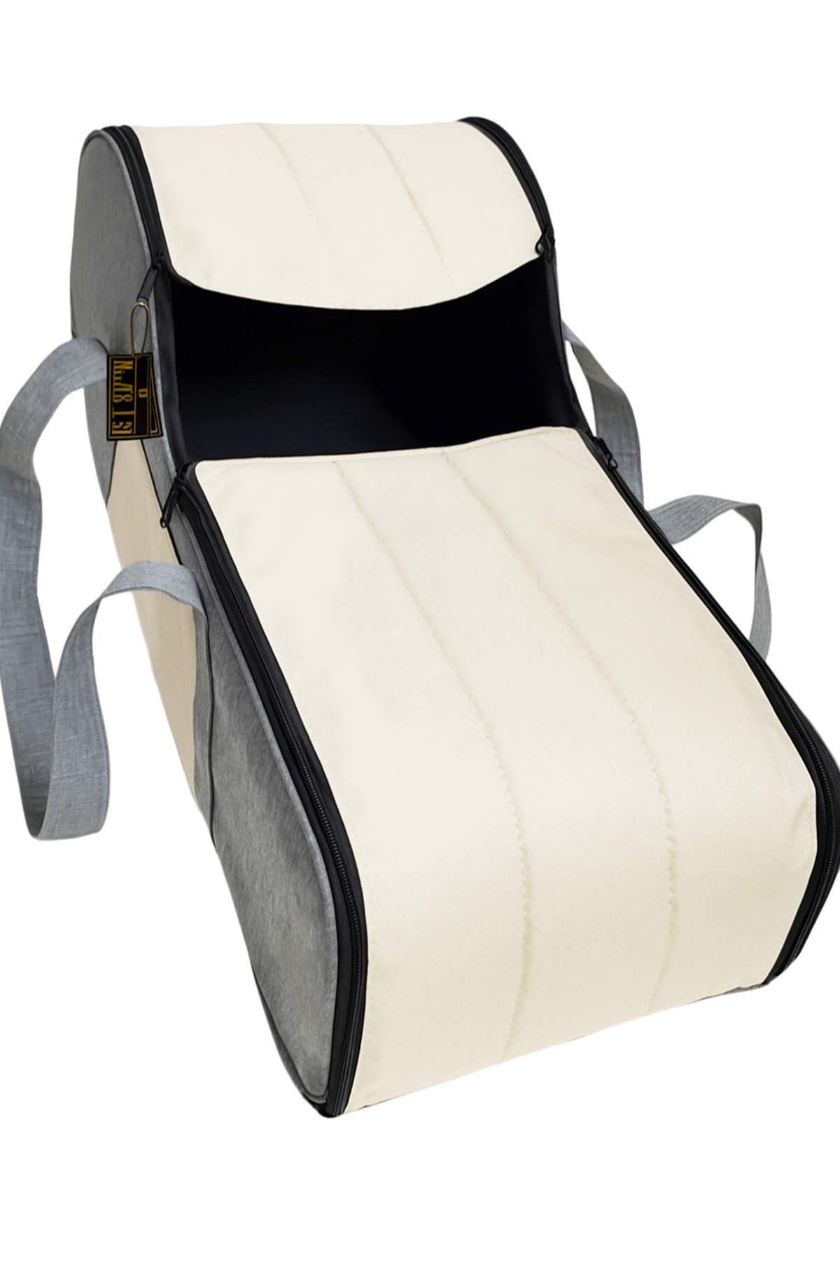 USF Portbebe Ana Kucağı Puset Bebek Taşıma (SIVI VE RÜZGAR GEÇİRMEZ) Gri-krem fotoğrafı 3 (önizleme)