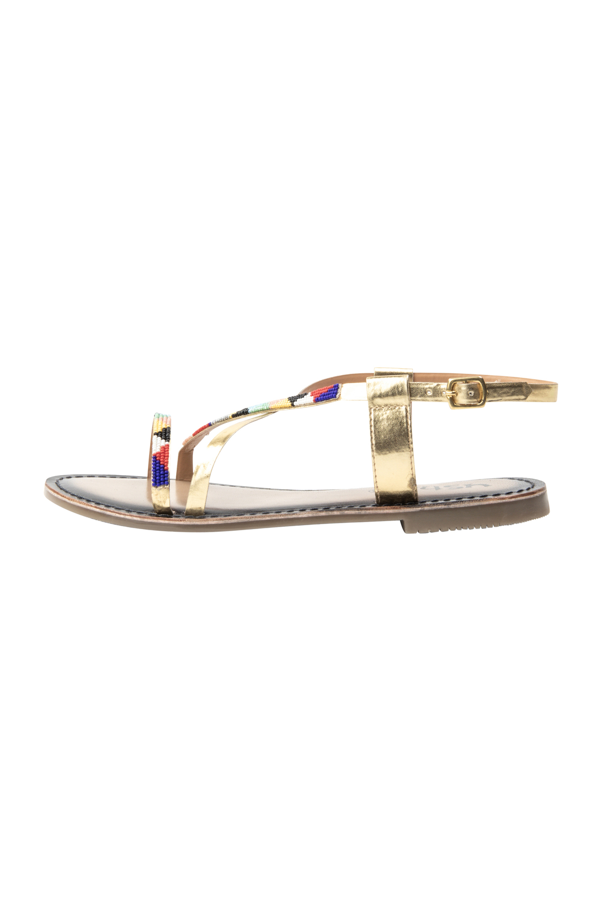Pearl embroidery sandals
