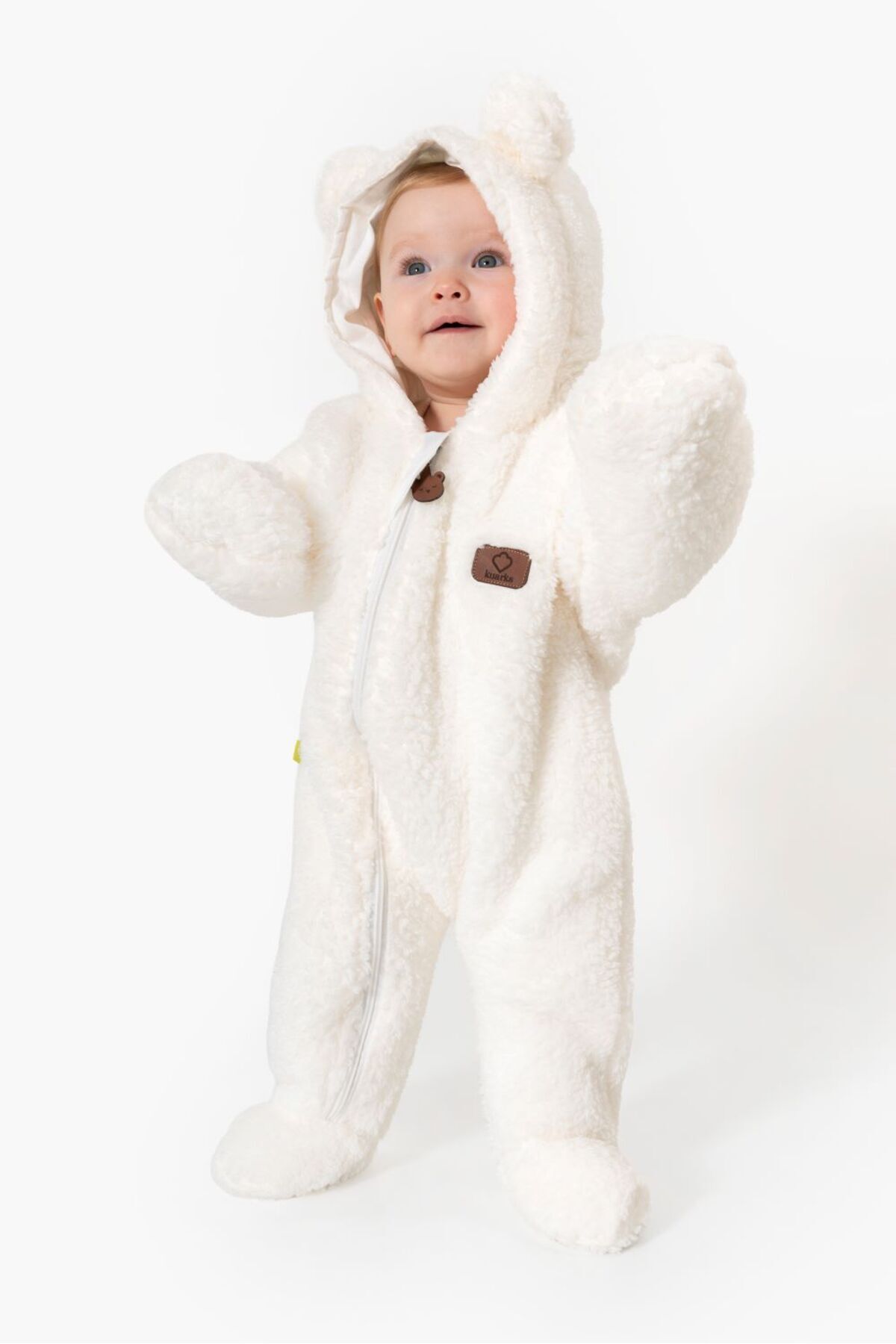 Kuarks Unisex Welsoft Pelüş Astarlı Kışlık Bebek Uyku Tulumu Bebek Tulumu Kendinden Eldivenli Bebek Tulumu fotoğrafı 5 (önizleme)