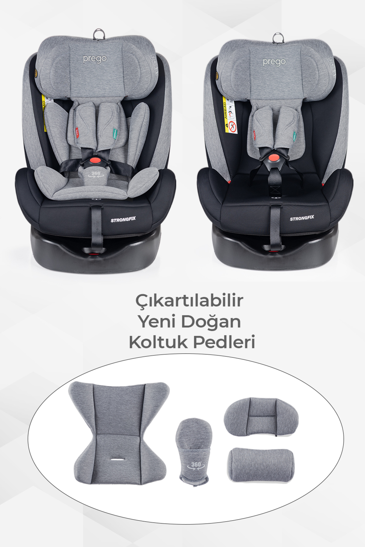 Prego Strong Fix Oto Koltuğu 4088 Gri fotoğrafı 4 (önizleme)