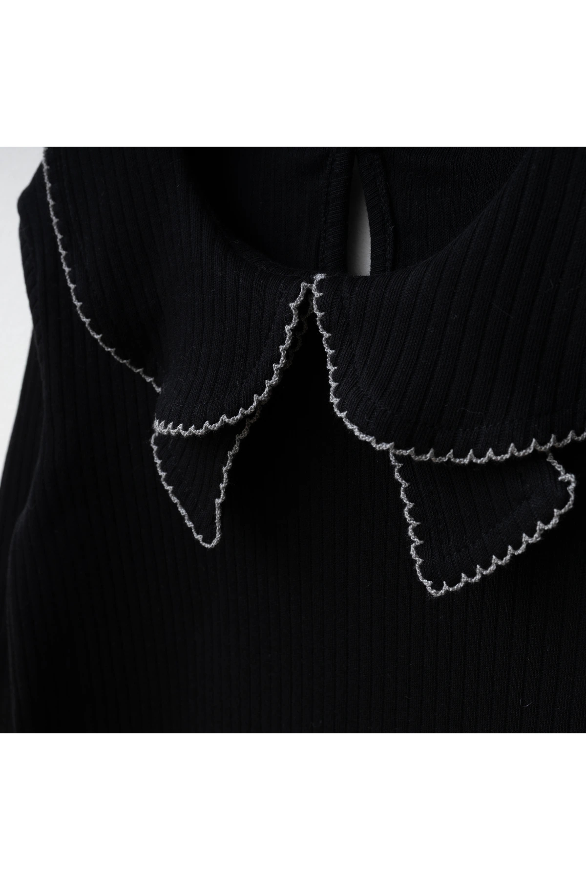 My Lusa baby wear Aybüke | Bebek Yaka Fitilli Kumaş Uzun Kollu Üst ve Ekose Düğmeli Şort Etek Takım - 2/3/4/5 Yaş fotoğrafı 3 (önizleme)