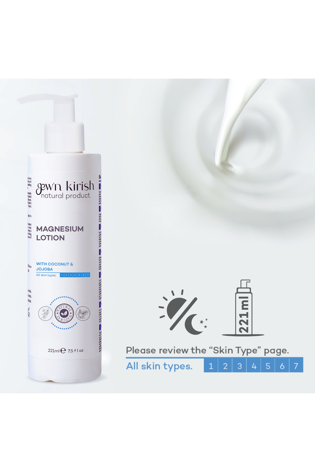 Magnezyum Ve Hindistan Cevizi Yağı Nemlendirici Vücut Losyonu — KC24V006 — تصویر 4 از 5