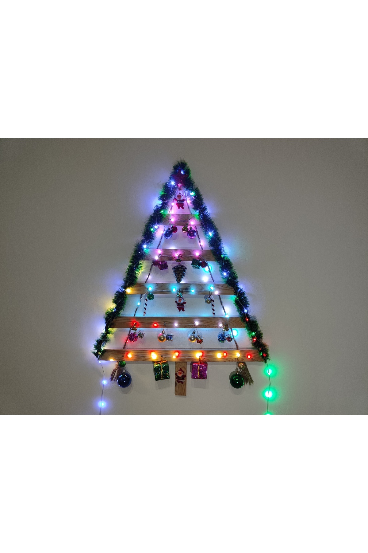 Genel Markalar Lüx Doğal Dekoratif Profosyonel Halatlı Ahşap Yılbaşı Çam Ağacı