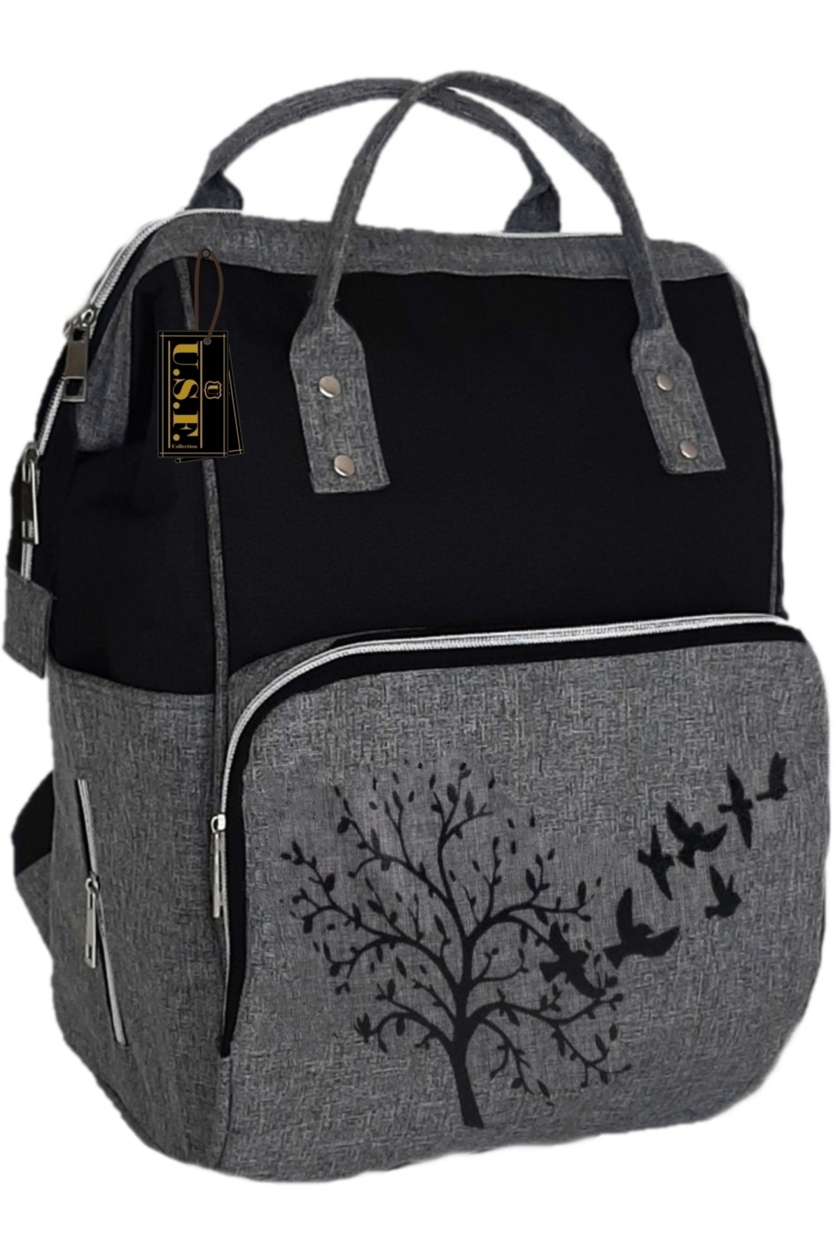 USF Portbebe Ana Kucağı Puset Bebek Taşıma Anne Bebek Bakım Çantası 2 Li Set fotoğrafı 5 (önizleme)