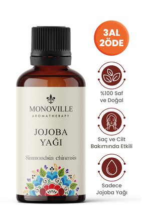 Monoville Jojoba Yağı 30 ml Soğuk Sıkım %100 Saf ve Doğal (Jojoba Oil)