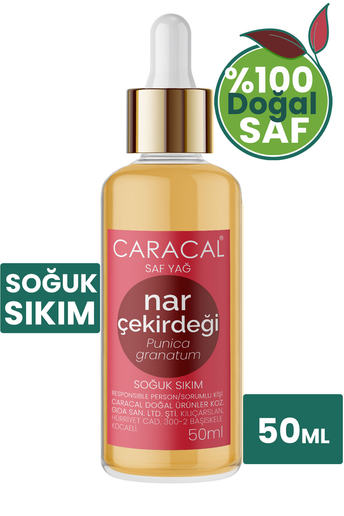 50ml %100 Saf Soğuk Sıkım Nar Çekirdeği Yağı Doğal Ve Katkısız Punica Granatum Pomegranate Seed Oil — SOĞUK PRES SAF NAR ÇEKİRDEĞİ YAĞI DOĞAL