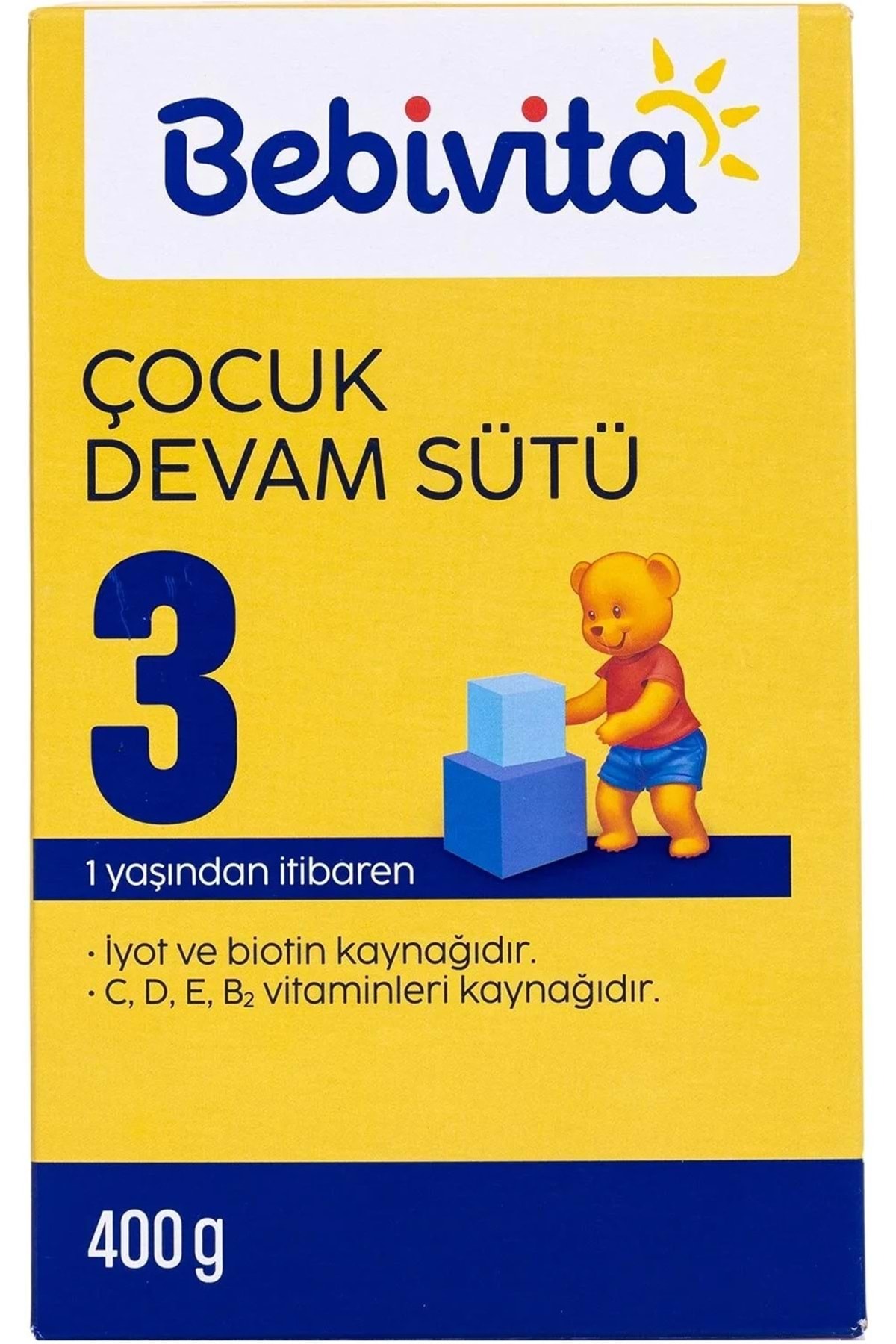 Bebivita Bebek Sütü 400GR No:3 (1 Yaşından İtibaren) fotoğrafı 3 (önizleme)