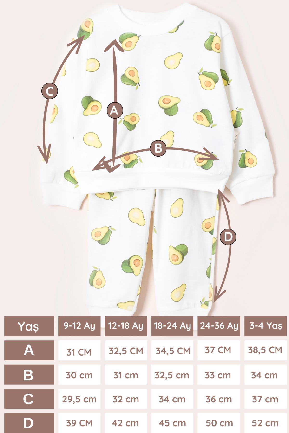 Vauva Pijama Takımı Uzun Kollu Baskılı Kız Erkek Bebek Çocuk Pijama Takımı fotoğrafı 6 (önizleme)