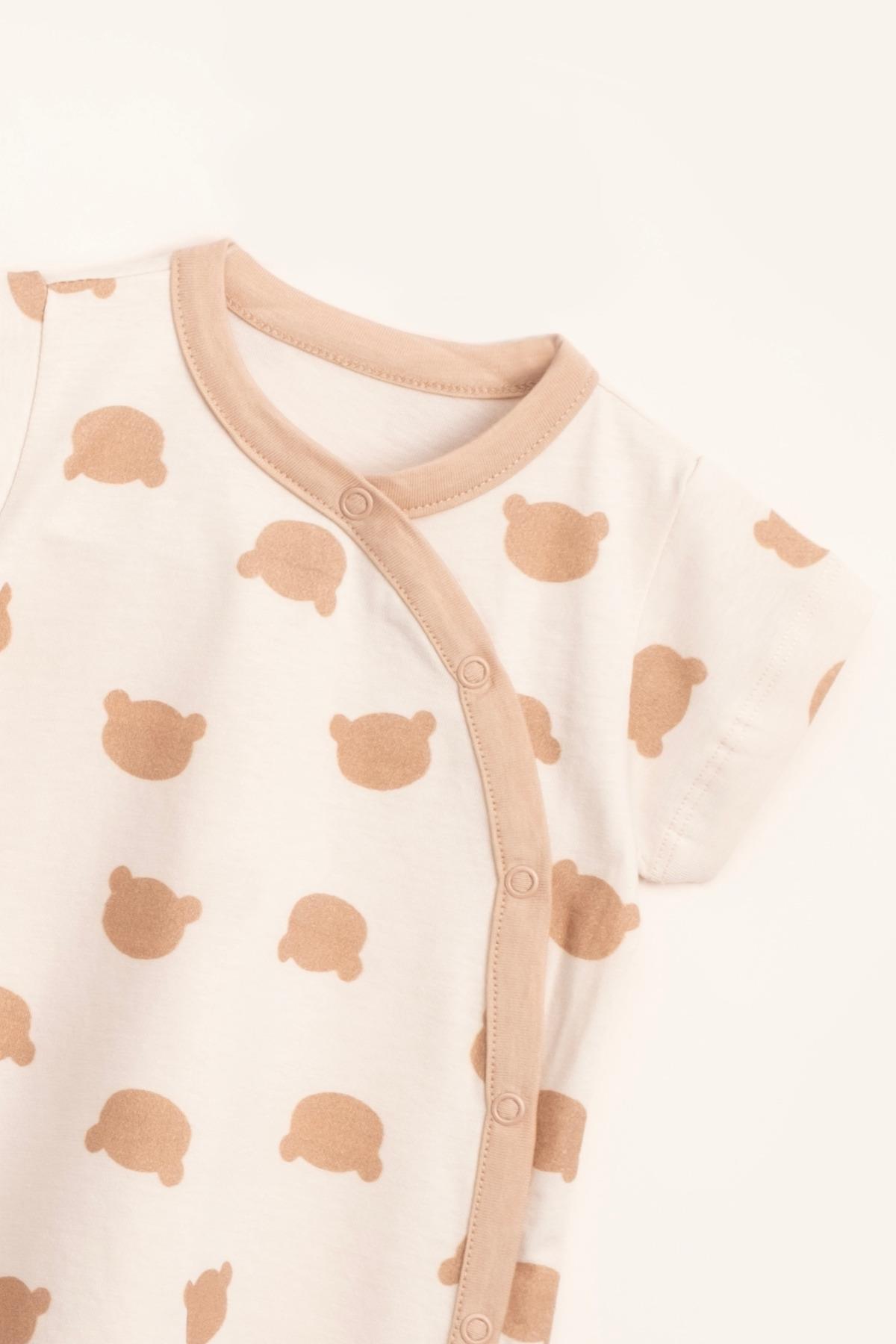 Vauva 2’li Çıtçıtlı Tulum Baskılı Nakışlı Bebek Çocuk Yazlık Tulum fotoğrafı 5 (önizleme)