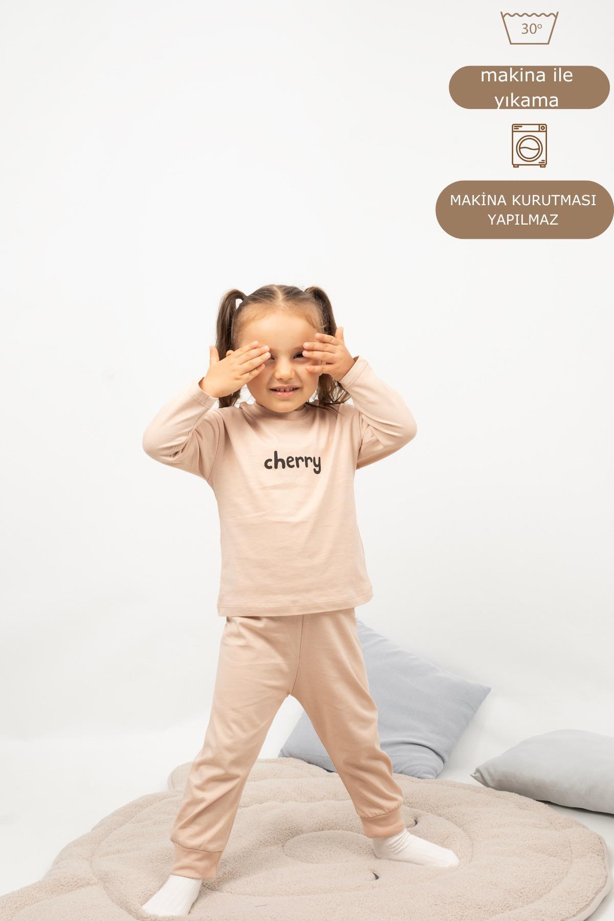 Vauva Kız Erkek Çocuk Pijama Takımı Uzun Kollu %100 Pamuklu Pijama Takımı fotoğrafı 6 (önizleme)