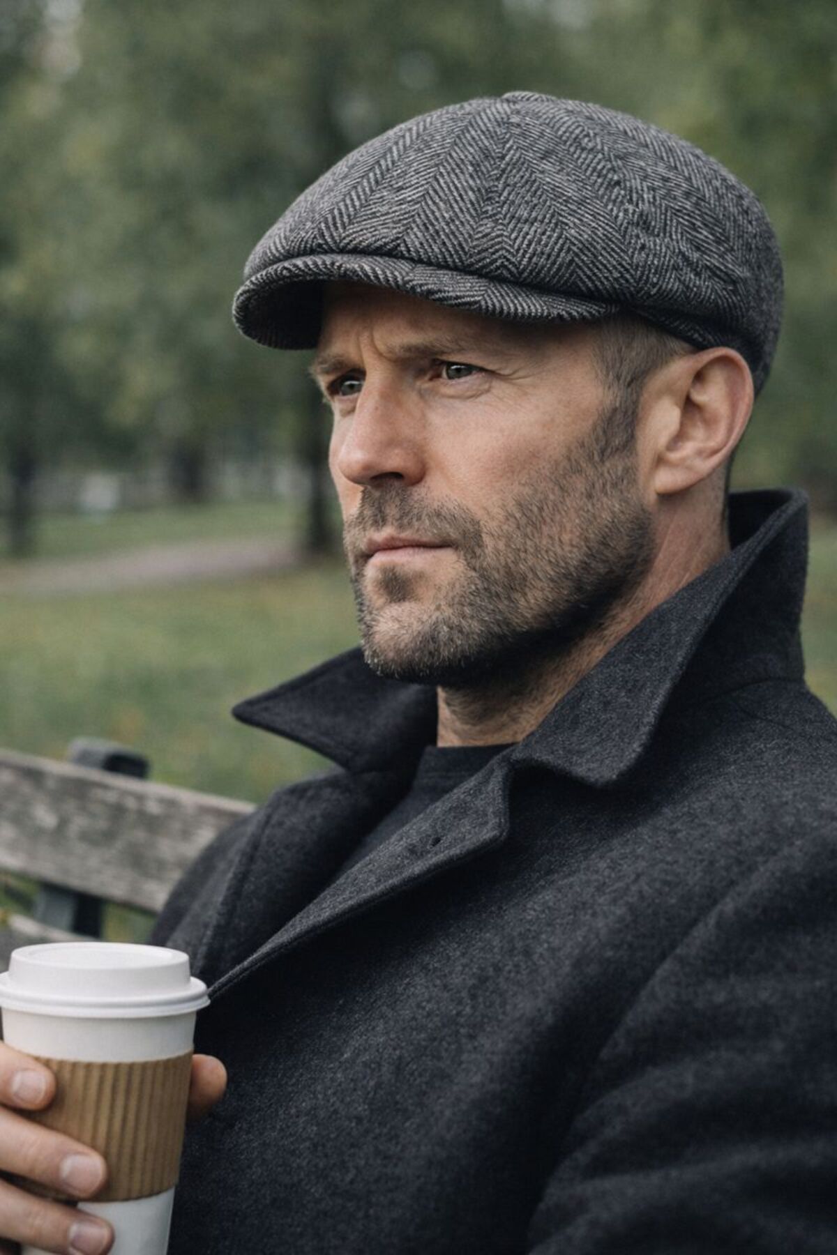 Zee  Ingiliz Tarzı Beckham Model 8 Parça Peaky Blinders Gri Renk Kasket Şapka