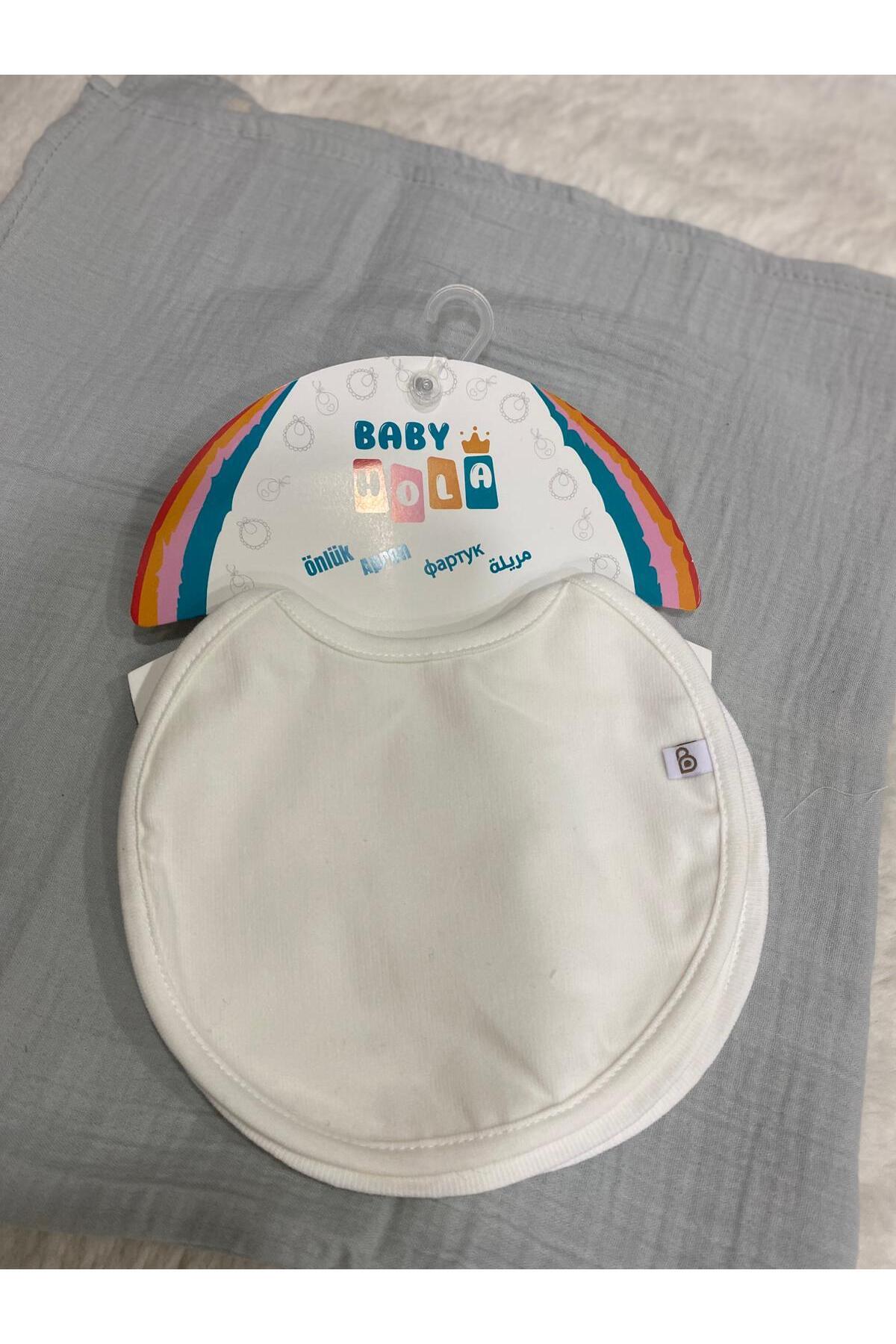 Babyhola %100 Pamuk Çift Katlı Sıvıyı Hapseden Salya Bezi Organik 3'lü Basic Bebek Önlük 1090 fotoğrafı 2 (önizleme)