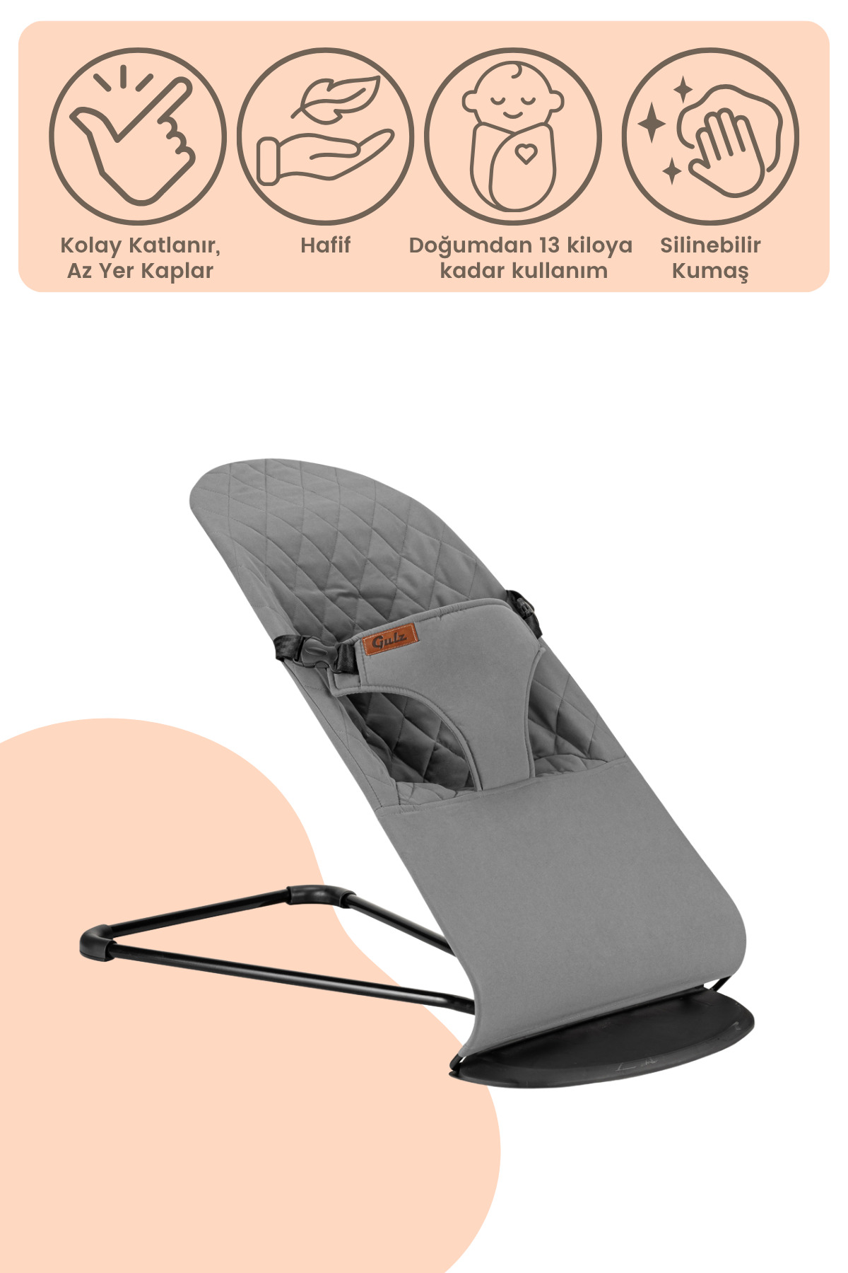 Gulz Sleeper Kademeli Sallanır Ana Kucağı fotoğrafı 7 (önizleme)