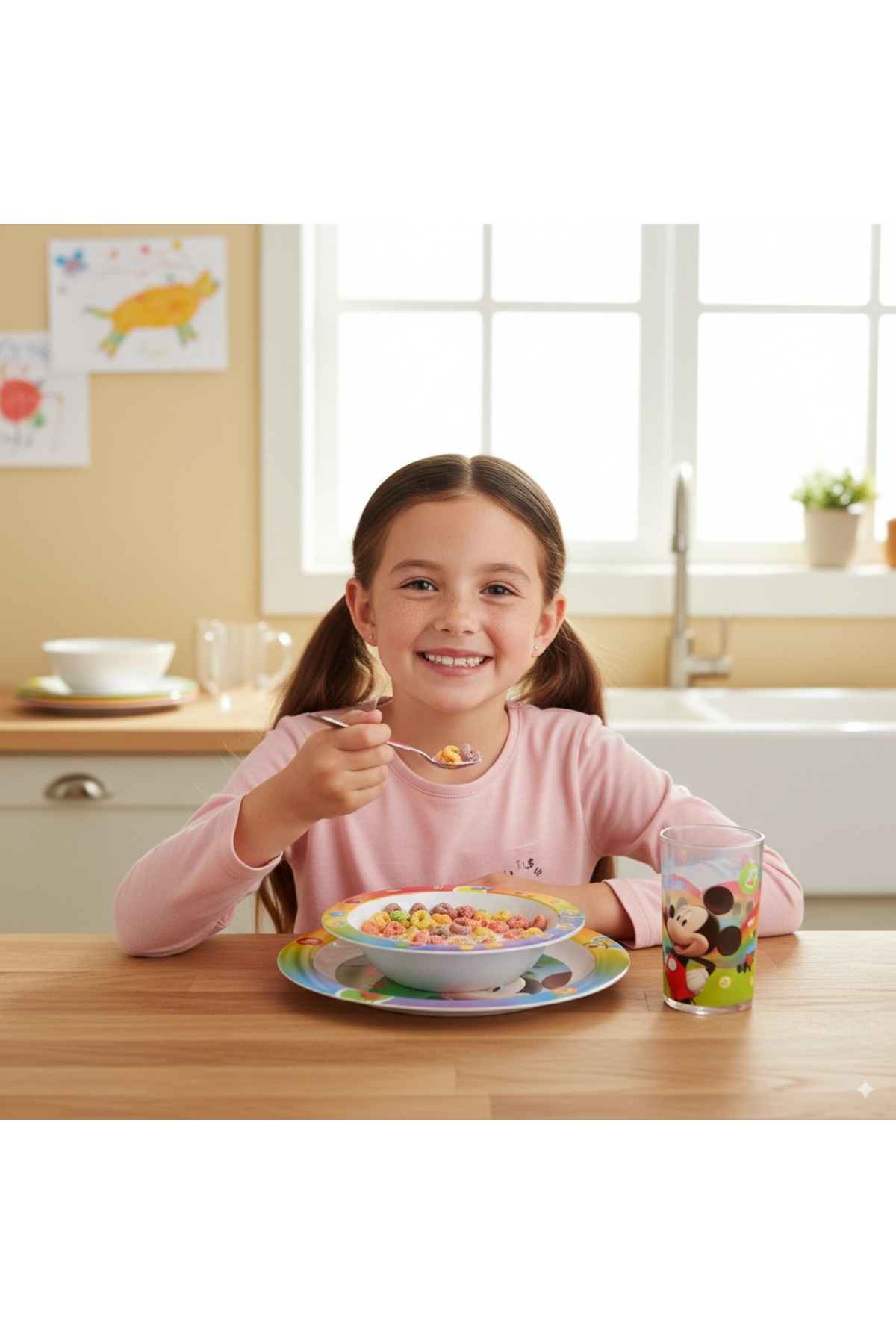 kbobaby Trudeau Disney Mickey Renkler Çocuk Yemek Tabağı fotoğrafı 3 (önizleme)