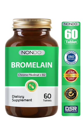 Nondo Bromelain 2400 Gdu 750mg Krom Pikolinat 60 Tablet Ödem Detoks