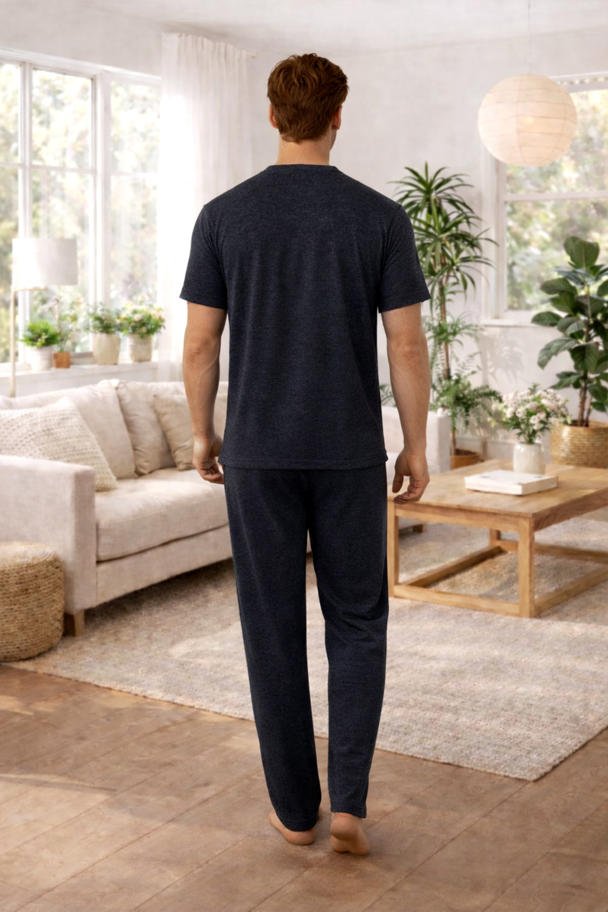 Nisanca  3 Parça Erkek Pamuk Pijama Takımı- Babalar Günü Hediyesi - Görsel 4