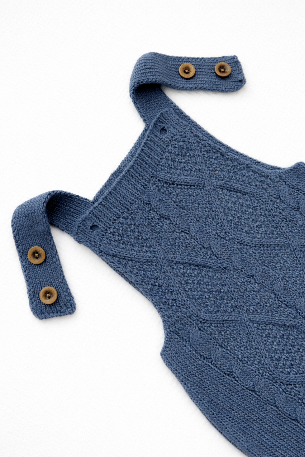 Babily Ayarlanabilir Askılı Selanik Örgü Şapkalı Triko Tulum Salopet Bebek fotoğrafı 3 (önizleme)