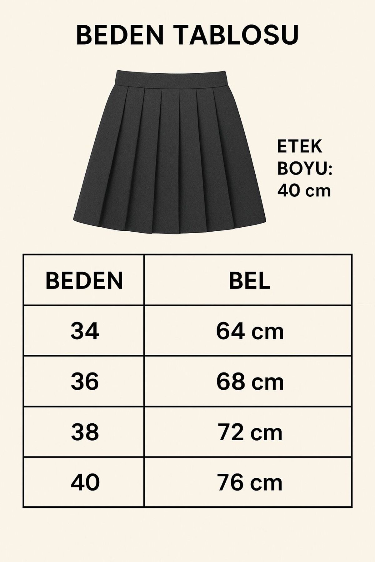 SLAY BUTİK  Pileli Mini Etek Kemerli Siyah - Görsel 5