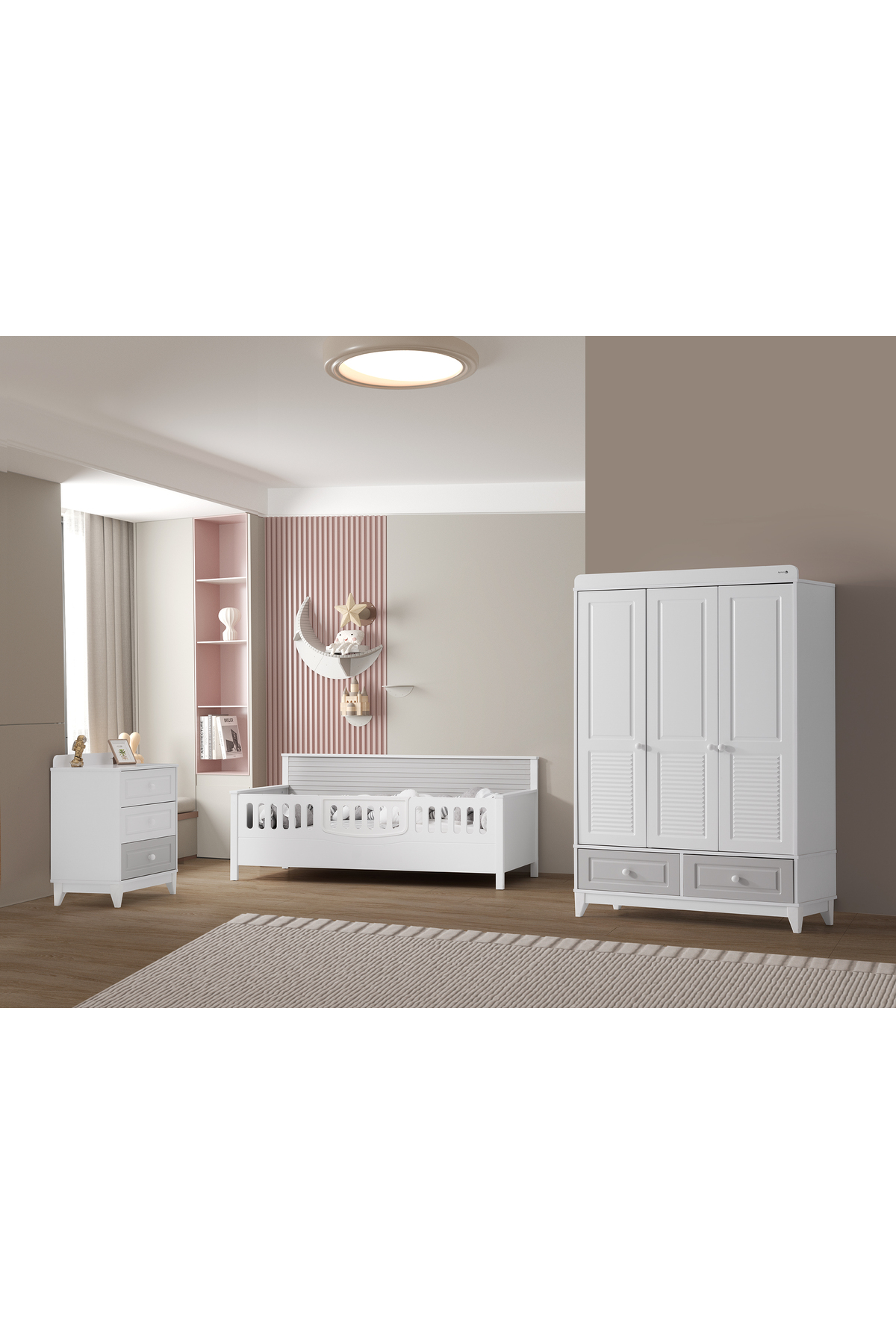 Cozibo Vizyon 3 Kapılı Dolap, Bebek ve Genç Odası Dolap fotoğrafı 5 (önizleme)