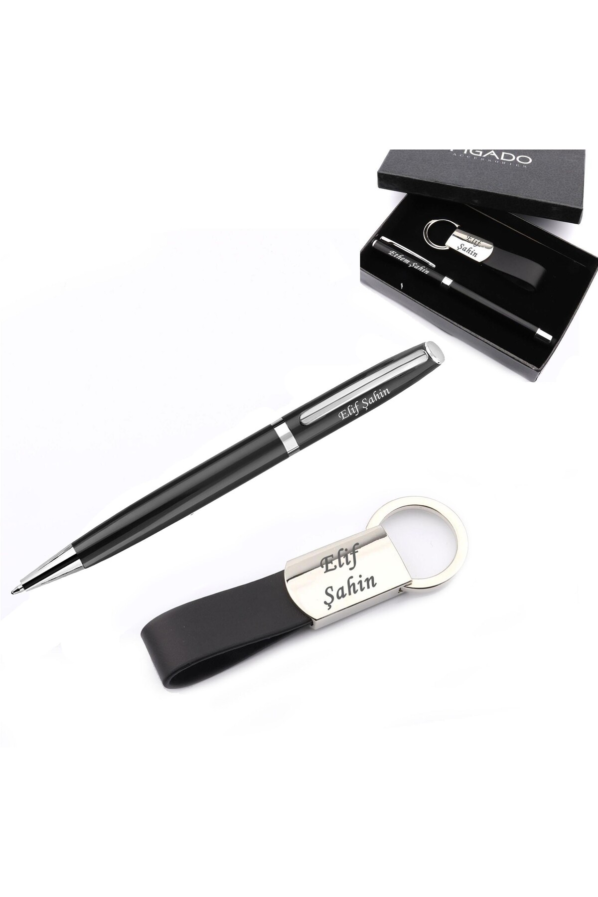 Custom Pen Keychain Set with Custom Pad in Custom Box