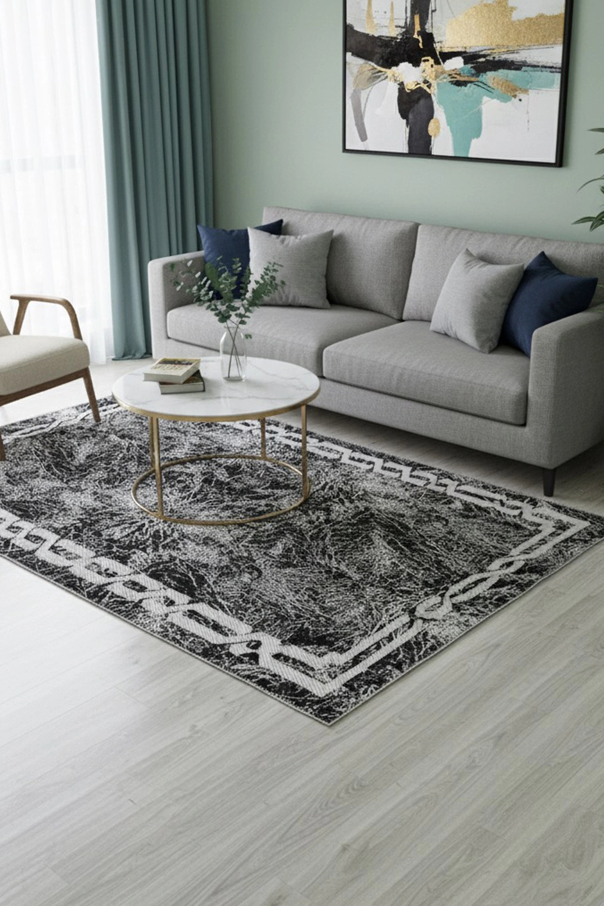 LUGMO Kilim Savan Çift Taraflı Modern Desenli Yıkanabilir 2x3